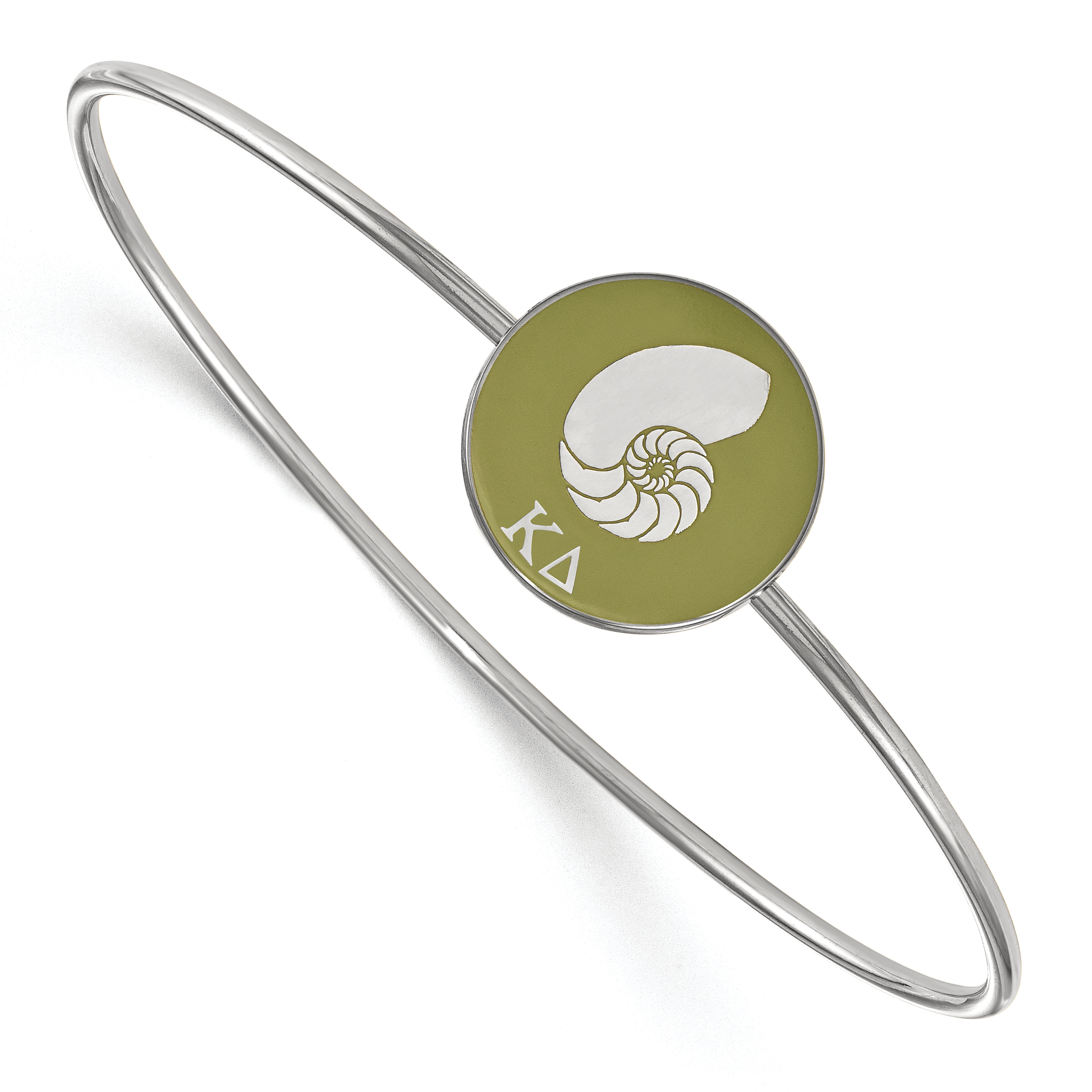 Roy Rose Jewelry Sterling Silver with 14K Yellow Gold-plated LogoArt Kappa Delta Small Enameled Pendant Necklace Roy Rose Jewelry Sterling Silver with 14K Yellow Gold-plated LogoArt Kappa Delta Small Enameled Pendant Necklace